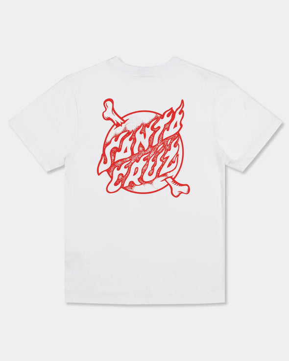 Crossbone Dot Mono Center Tee by Santa Cruz