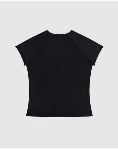 Essentials Short Sleeve Zip Front Rashie by Seafolly