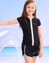 Essentials Short Sleeve Zip Front Rashie by Seafolly