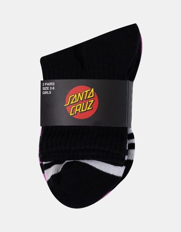 Groovy Stack Girls Mid Sock by Santa Cruz (2 Pack)