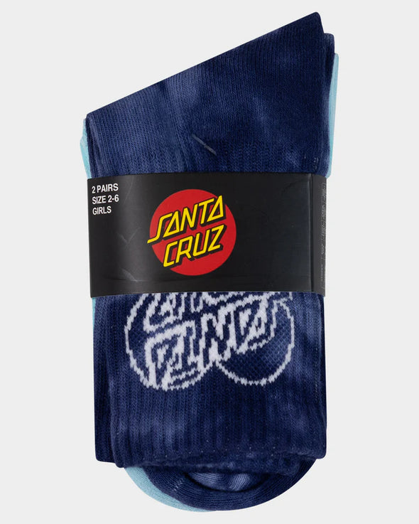 Heart Dot Hollow Mid Sock by Santa Cruz ( 2 Pack)