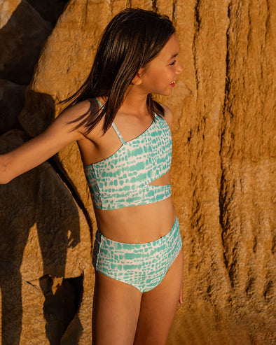 Koa Print Aqua Bikini by Minihaha