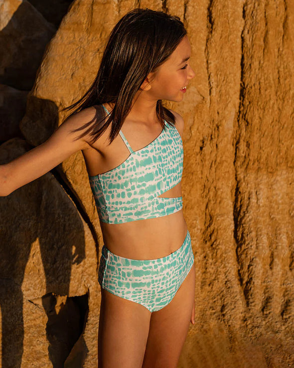 Koa Print Aqua Bikini by Minihaha