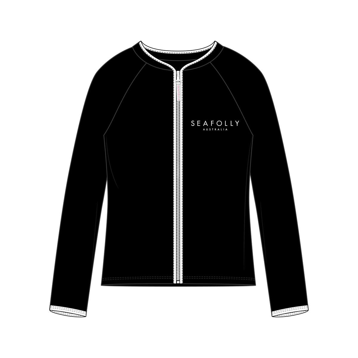 Essentials LS Zip Front Rashie by Seafolly – Innocence and Attitude