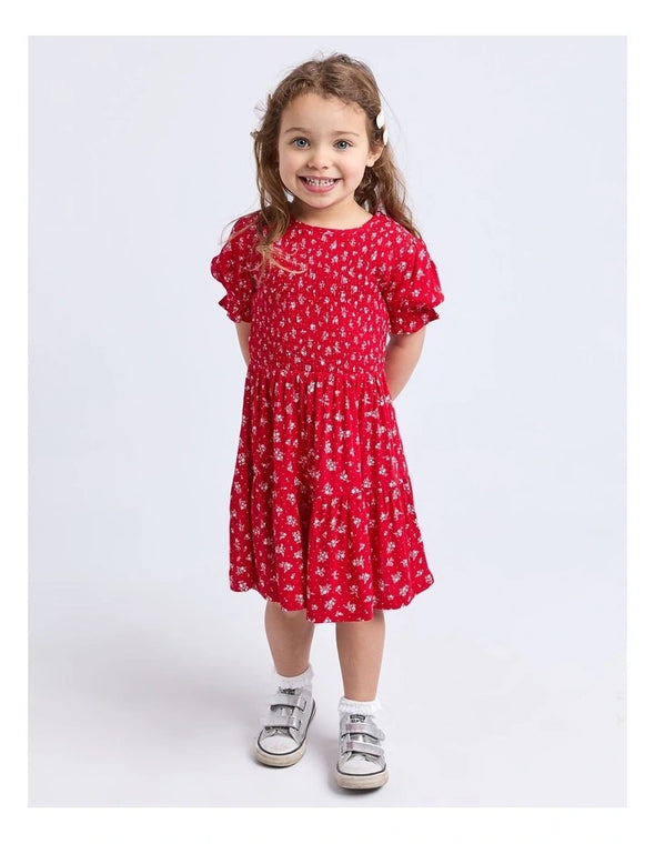Girl Poppy Shirred Dress by Eve Girl