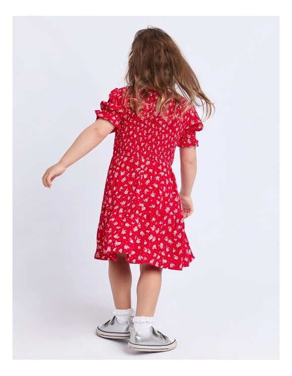 Girl Poppy Shirred Dress by Eve Girl