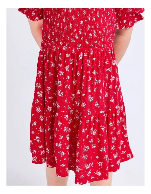 Girl Poppy Shirred Dress by Eve Girl