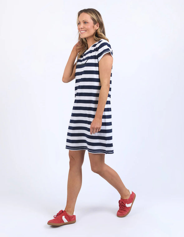 Signature Stripe Tee Dress by Foxwood
