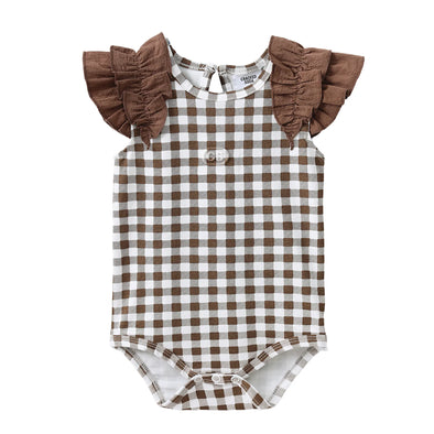 Skylar Check Bodysuit by Cracked Soda