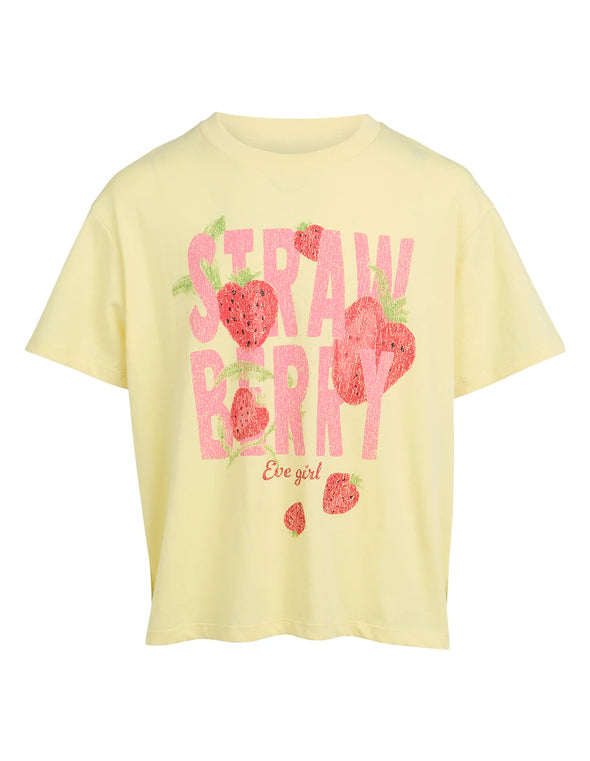 Girls Strawberry Tee by Eve Girl