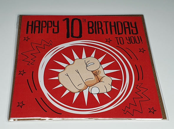 Boys Happy 10th Birthday card - Innocence and Attitude