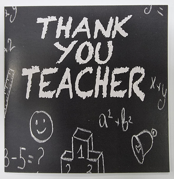 Teacher card chalkboard - Innocence and Attitude