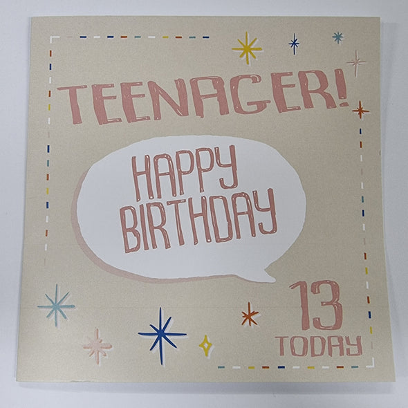 Girls Happy 13th Birthday Card - Innocence and Attitude