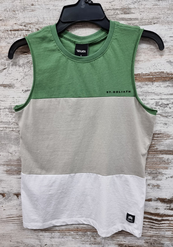 Colour Block Muscle Tee by St Goliath