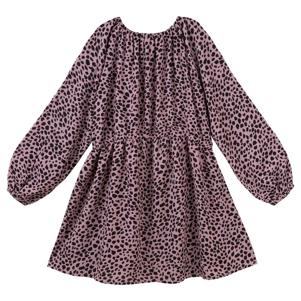 Evalina LS Leopard Print Dress by Designer Kidz