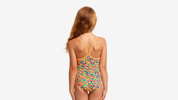 Girls Printed One Piece Square Stare by Funkita